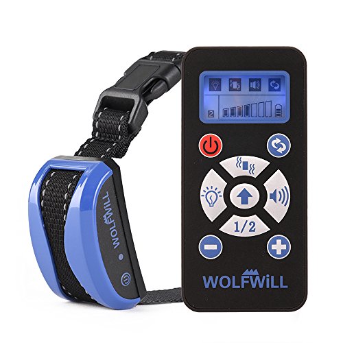 Wolfwill 800 yards Collier d'entraînement pour chiens - Collar E-Collit Imperpano et rechargeable avec vibration réglable de bip (1 * col)