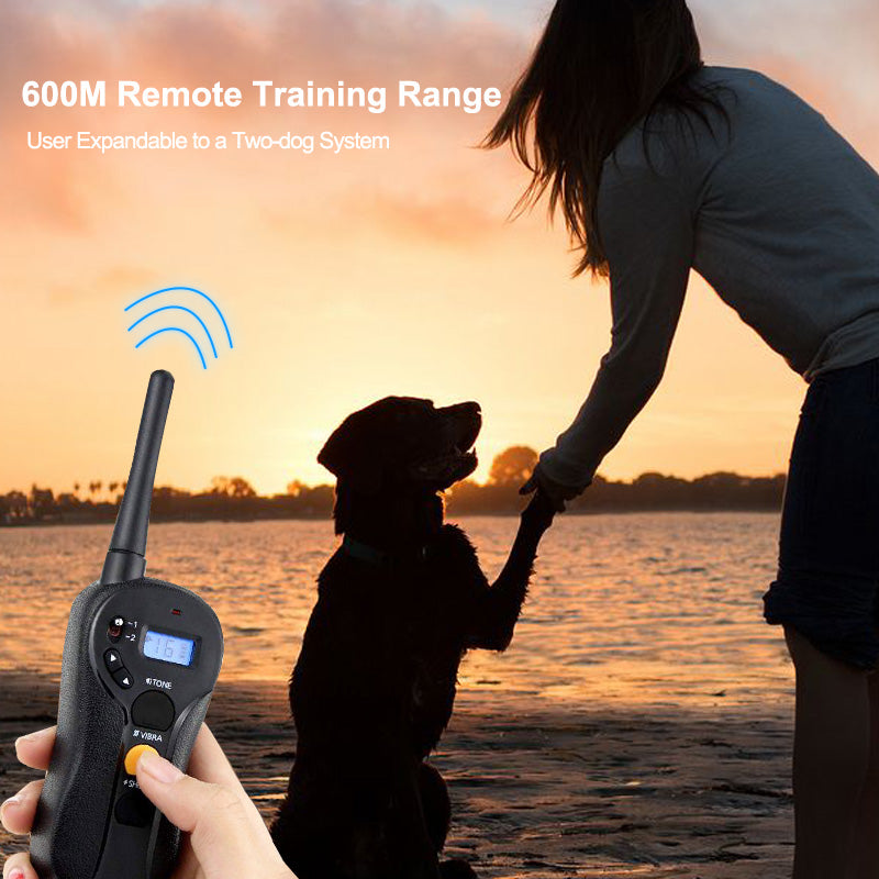 2 Dog Training Collar Rechargeable & Waterproof 660yd Remote Control Collar - Blind Operation Remote with Tone / Vibration / Shock Electric Collar